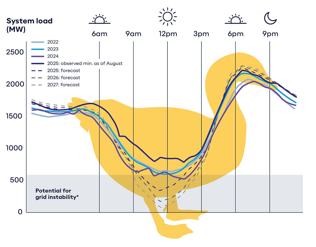 Duck Curve graph